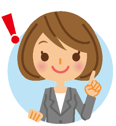 質問に答える女性スタッフのイラスト