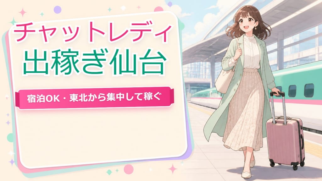 チャットレディ出稼ぎ仙台【宿泊OK】東北近県から集中して稼ぐ方法