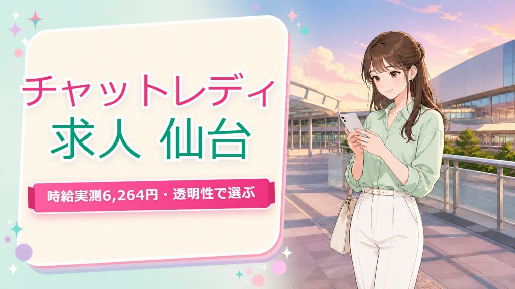 チャットレディ求人仙台【選び方完全版】時給実測6,264円の透明性