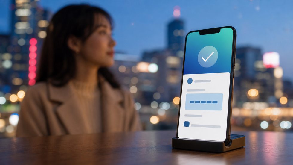 チャットレディの報酬が振り込まれたスマートフォンの通知画面(日払い振込イメージ)