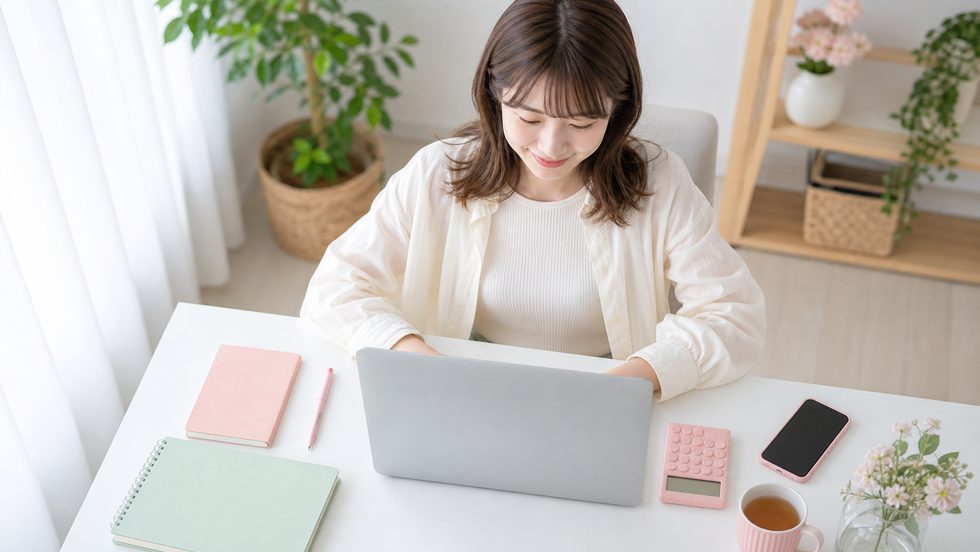 ノンアダルトスタイルでチャットレディとして稼働する女性のイメージ(私服・個室)