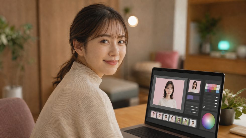 加工カメラを使ったチャットレディのプロフィール画面(身バレ対策済み)