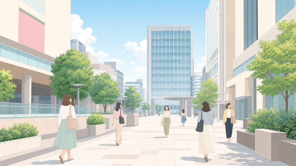 仙台駅前の通勤風景（名掛丁自由通路・徒歩1分の立地）