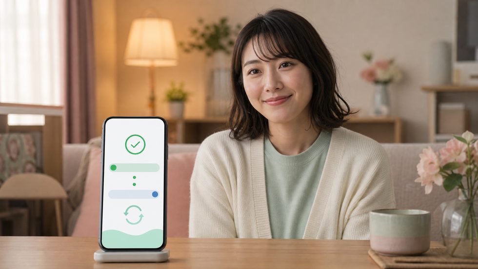 日払い振込のイメージ（スマホの振込通知画面）