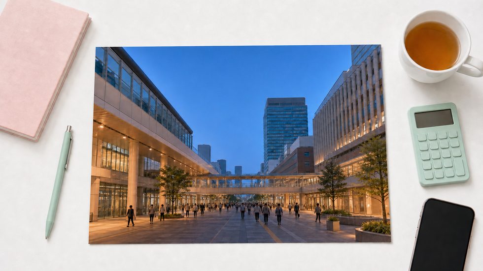 仙台駅東口・名掛丁エリアの夕方の街並み