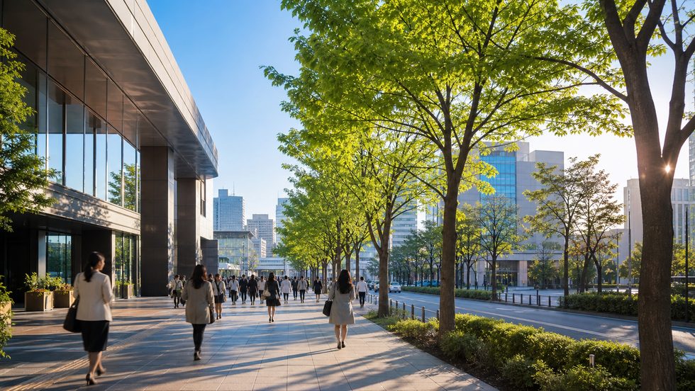 JR仙台駅周辺の通勤風景