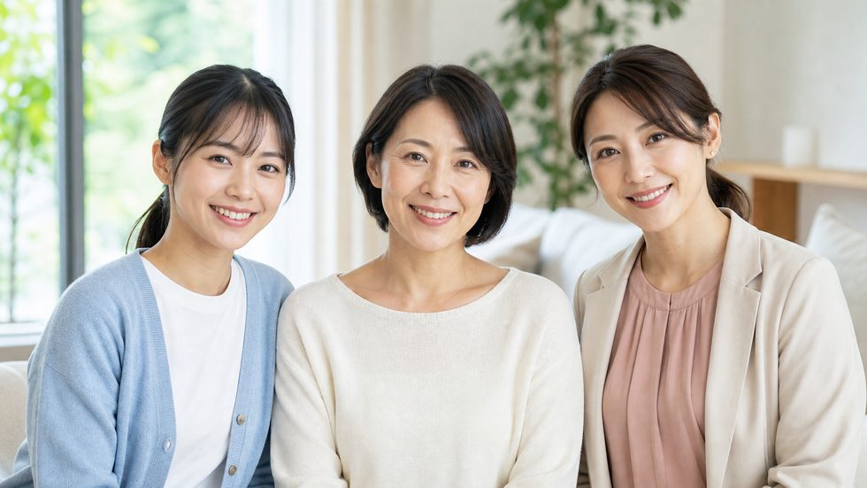 学生・主婦・会社員など様々な年代の女性がチャットレディとして働くイメージ