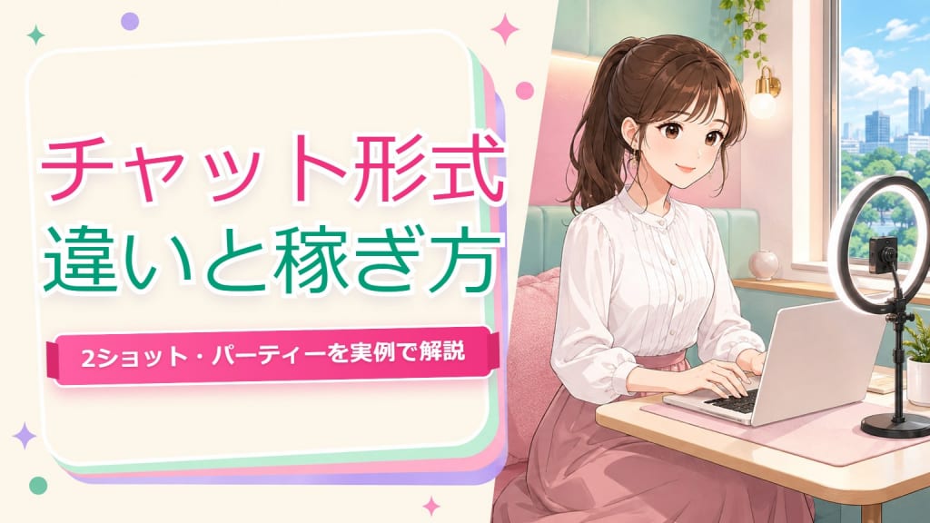 2ショットチャット パーティーチャット 違い【仙台】報酬の仕組みと稼ぎ方