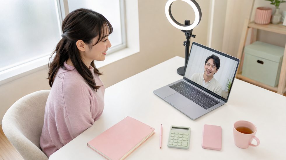 2ショットチャットで1対1で会話する女性(仙台のチャットルーム)