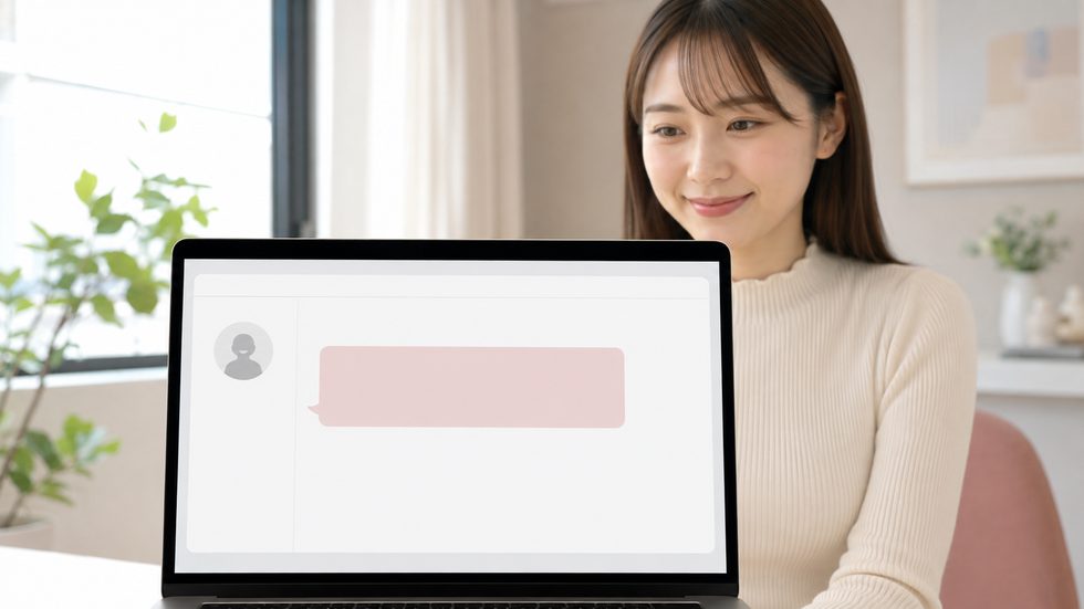 2ショットチャットの画面イメージ(1対1の会話画面)