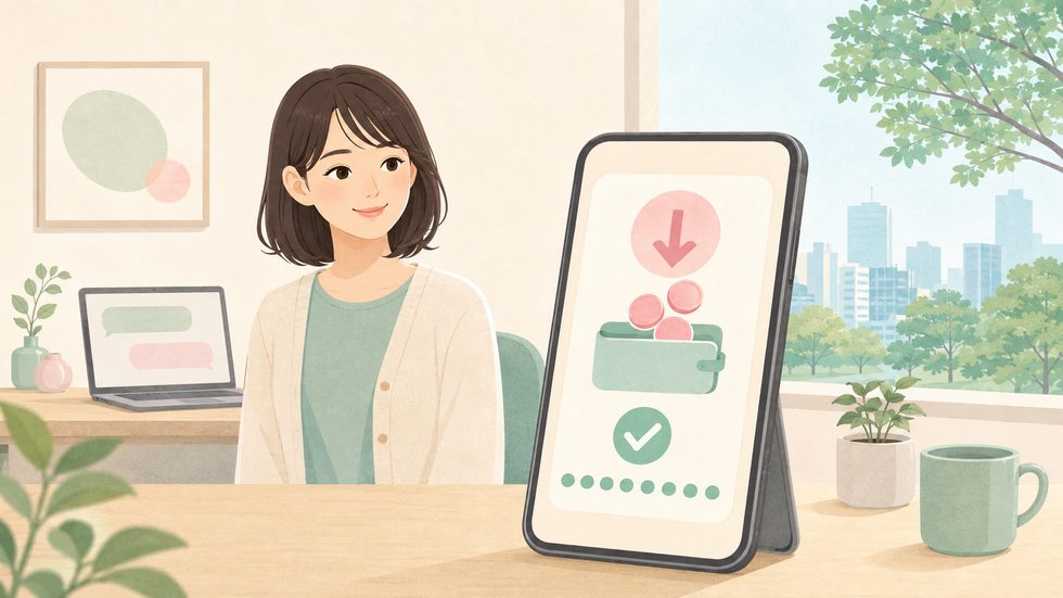 日払い報酬の振込通知画面(スマートフォン)