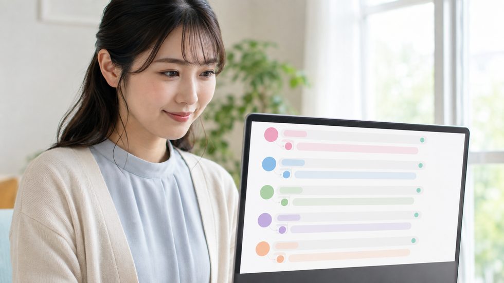 パーティーチャットで複数のコメントに名前で返信する画面