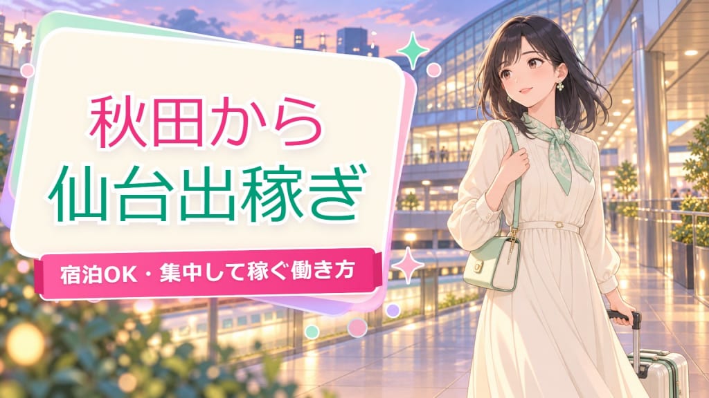 秋田からチャットレディで稼ぐ【仙台宿泊型】集中して稼げる働き方