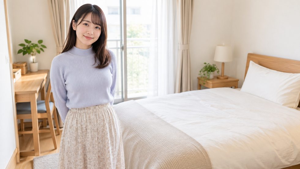宿泊設備の部屋(シンプルで清潔な内装)