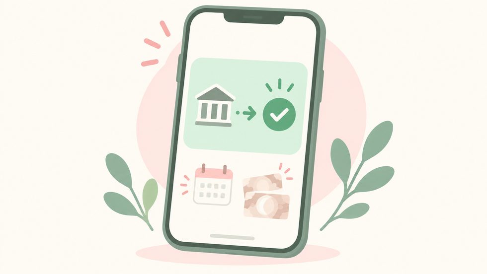 日払い振込の通知画面（スマホ銀行アプリ）