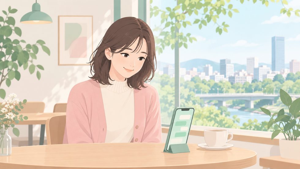 公式LINEで相談する様子(24時間受付・気軽に質問できる)