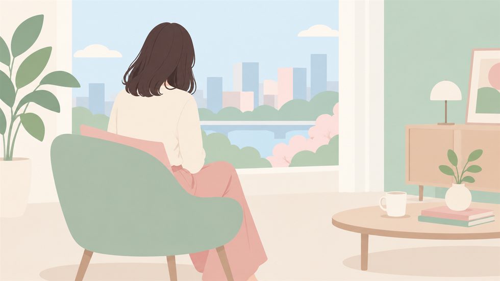 不安そうな表情の女性・顔なし(チャットレディ事務所選びの不安)
