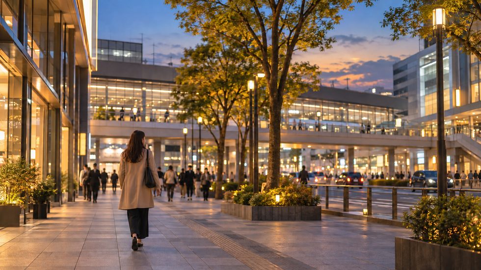 仙台駅前の通勤風景(JR仙台駅から徒歩1分・名掛丁自由通路)