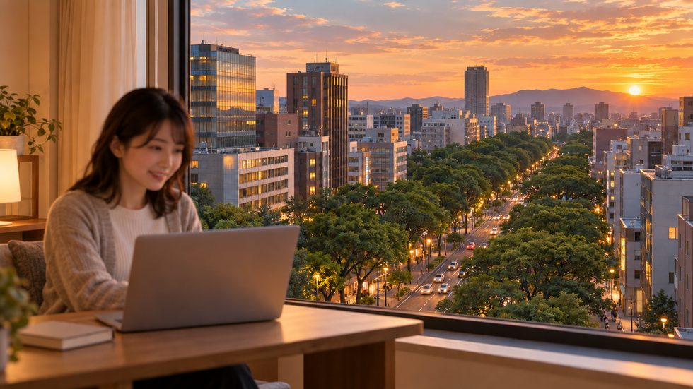 20代の学生がチャットレディとして働くイメージ