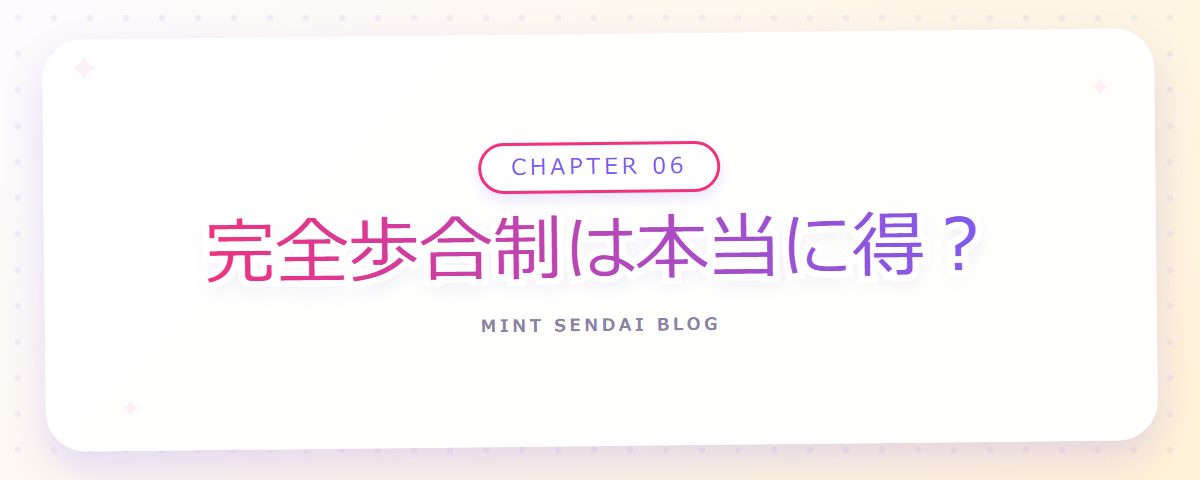 CHAPTER 06 完全歩合制は本当に得?(章見出しカード)