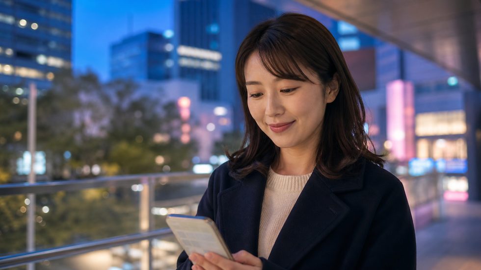 スマホのカレンダーアプリで出勤予定を調整する主婦