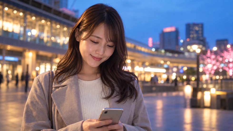 公式LINEで応募・相談する様子(24時間受付)