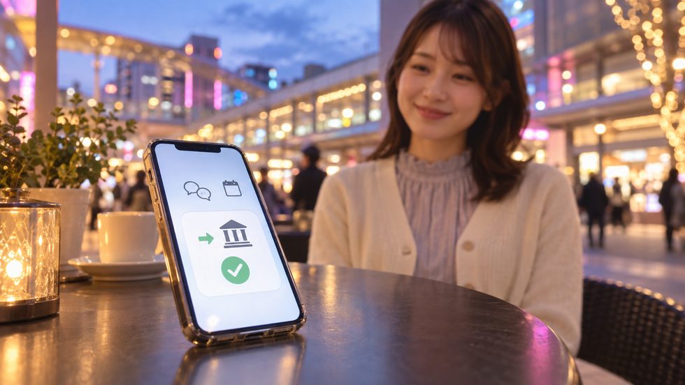 日払い振込の様子(スマホの振込明細画面)
