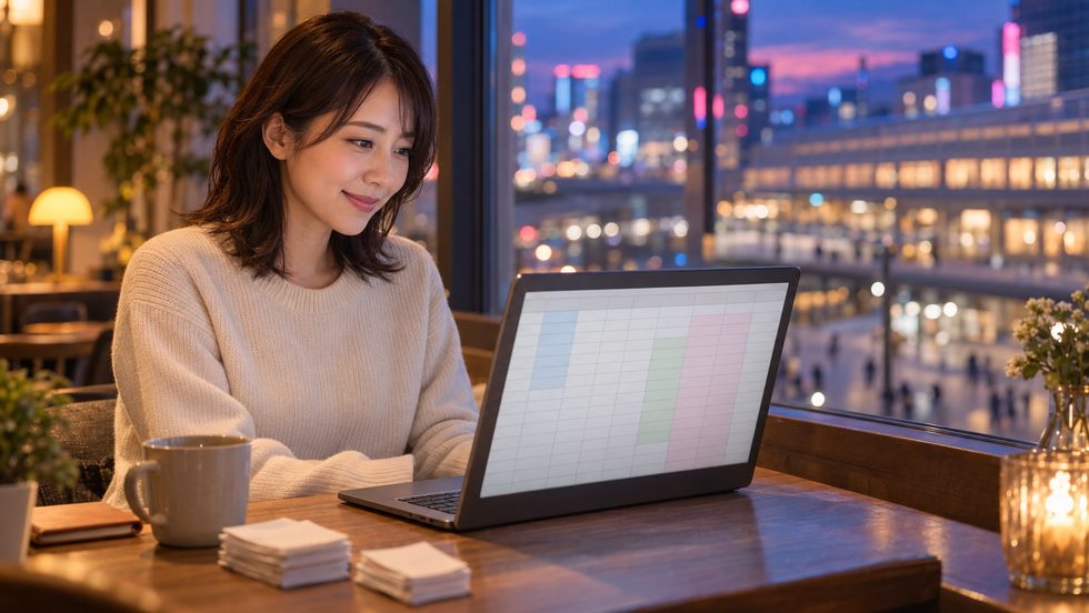 チャットレディの収入管理の様子(仙台)