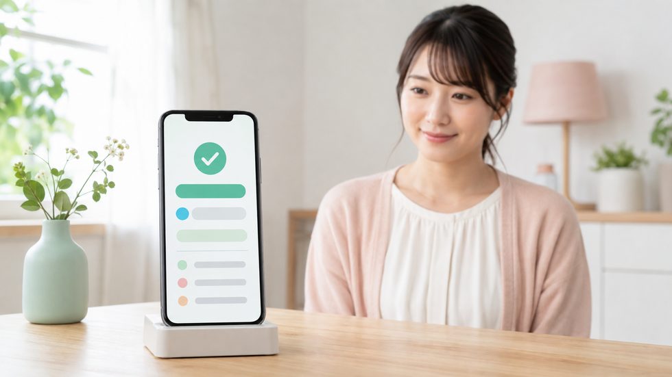 日払い振込の明細がスマホに届いた画面イメージ