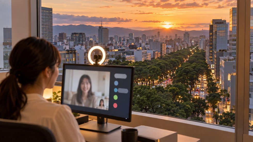 19時15分の接客中の画面