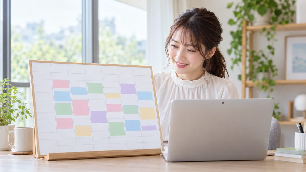 時間帯を使い分ける週のスケジュール例(会社員の副業)