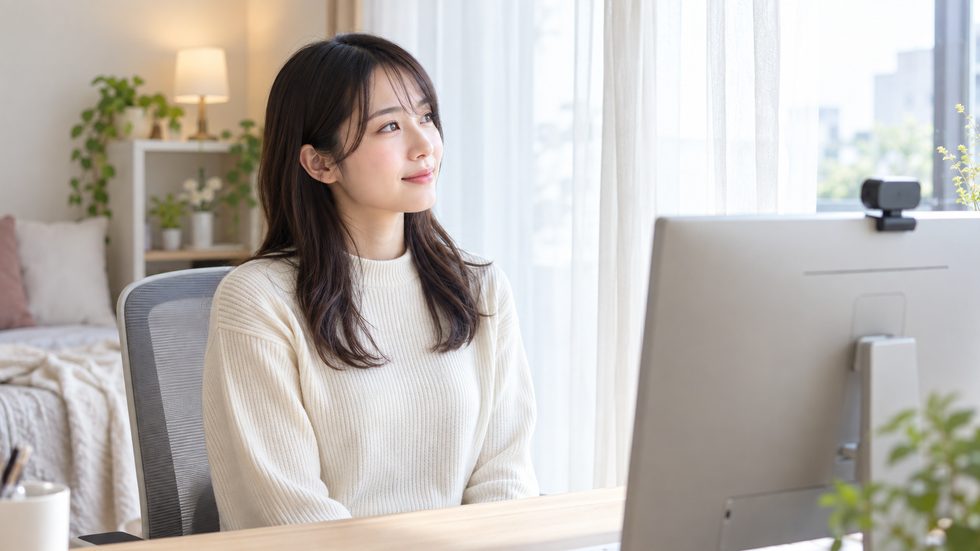 チャットレディを家族に言うべきか悩む女性(仙台の完全個室ルーム)