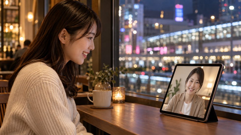 チャットレディ経験のある女性スタッフの個別サポート（画面越し）