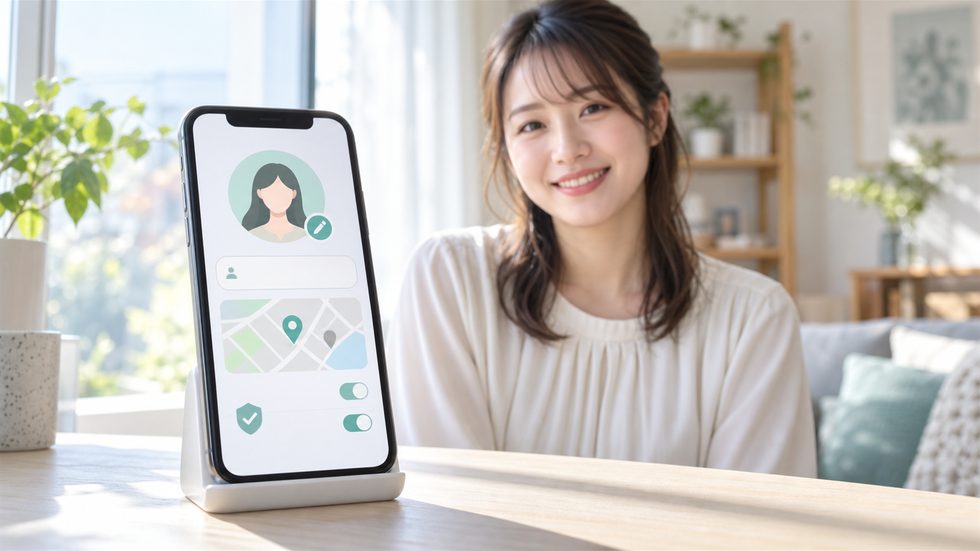 チャットレディのプロフィール設定画面(ニックネーム・架空の住所で個人情報を守る)