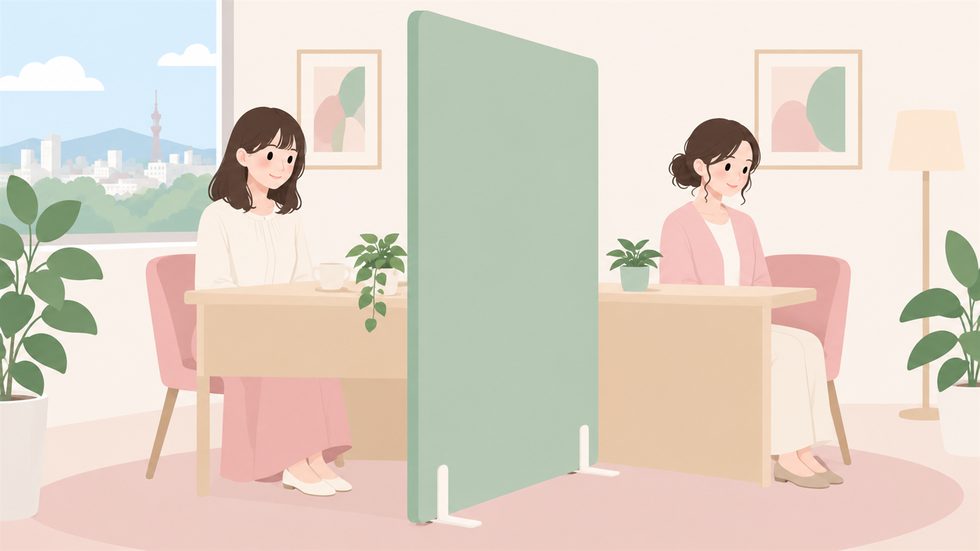 チャットレディ仙台ミントの面接個室(画面越しで対面なし・人目を気にせず相談できる)
