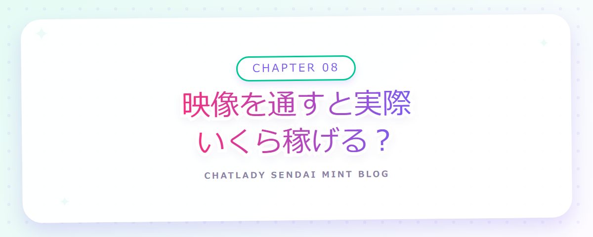 CHAPTER 08 映像を通すと実際いくら稼げる?(章見出しカード)