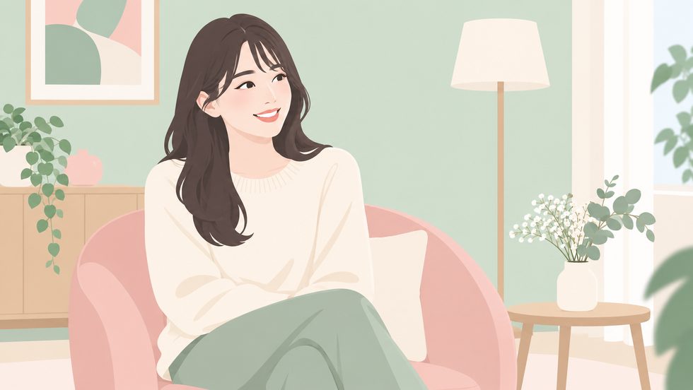 対面なしで画面越しにスタッフと話す女性(仙台ミントの強み)