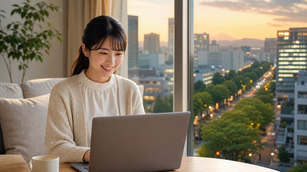 マイナンバーと確定申告について理解して安心した女性（仙台）