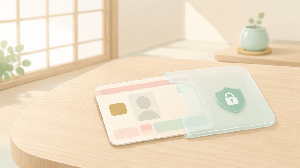 マイナンバーカードの表面（個人情報保護のイメージ）