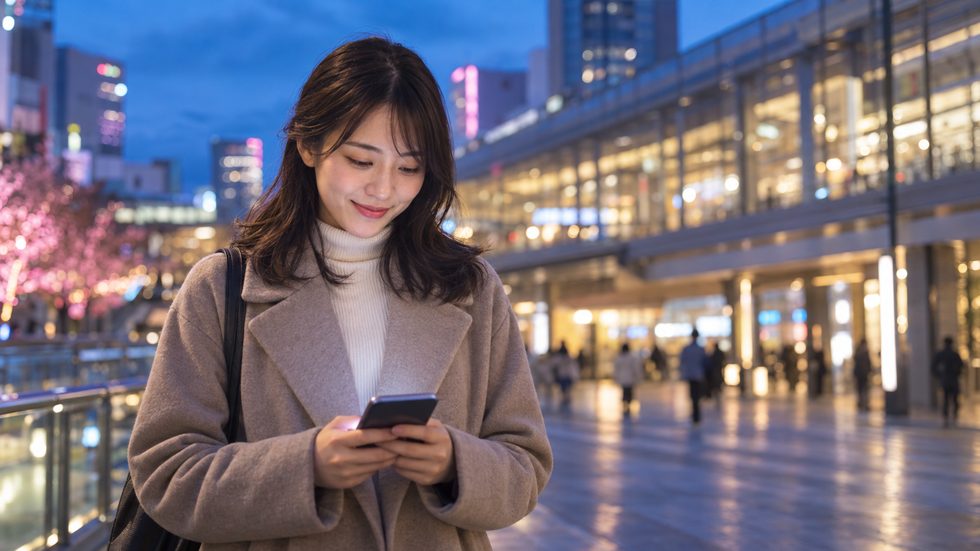 日払い振込の通知を確認するスマホ画面
