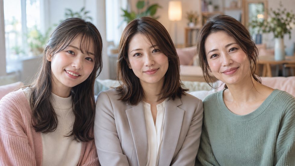 学生・主婦・OLなど多様な女性のイメージ