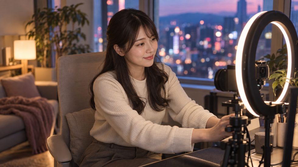 チャットレディの配信環境セットアップ(リングライトとカメラ)