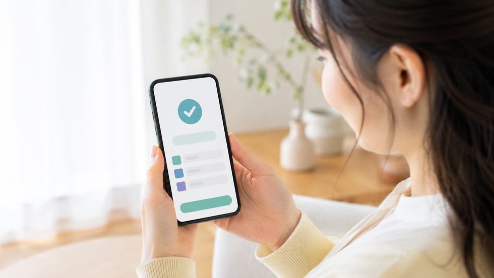日払い振込のイメージ（スマホの明細画面・即日受け取り）