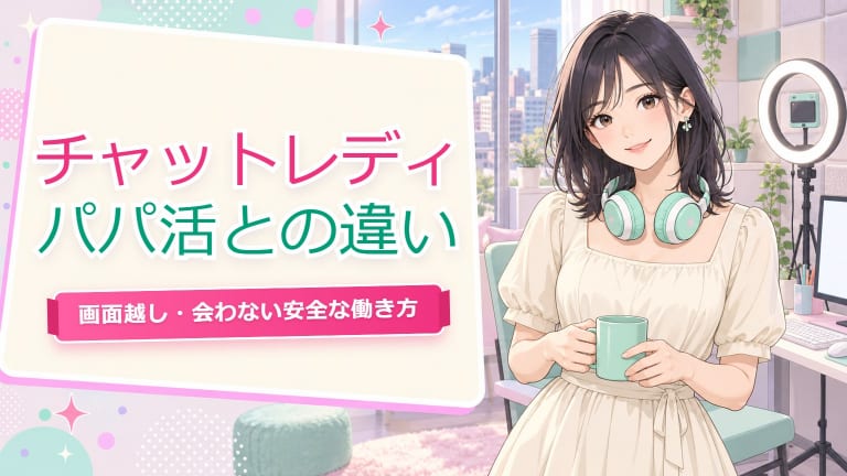 チャットレディとパパ活は何が違う？会わない仕組みと法律・リスクのアイキャッチ画像
