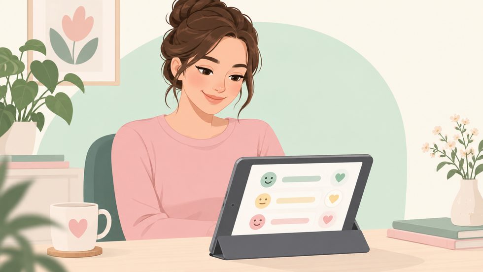 初回のFEEDBACK SHEETを確認する様子