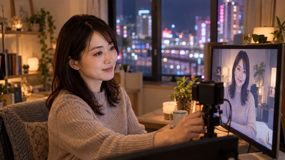 カメラの角度確認と映像プレビューのチェック（在宅セットアップ）