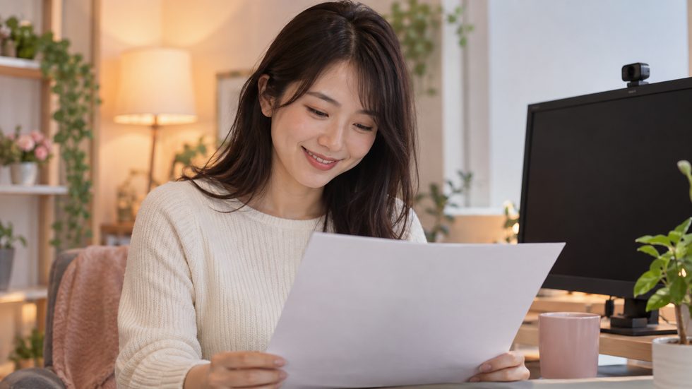 FEEDBACK SHEET（フィードバックシート）を読むキャストの様子