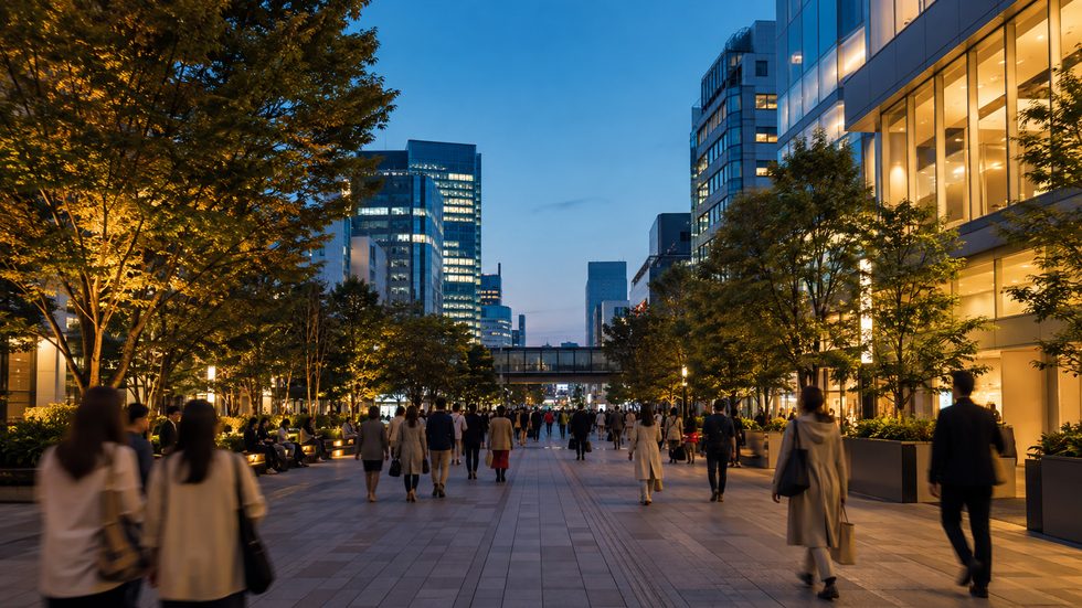 仙台駅前の通勤風景(名掛丁自由通路を出て徒歩1分)
