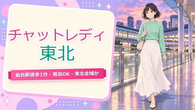 チャットレディ 東北【仙台に集まる理由】各県から通える稼ぎ方完全ガイドのアイキャッチ画像
