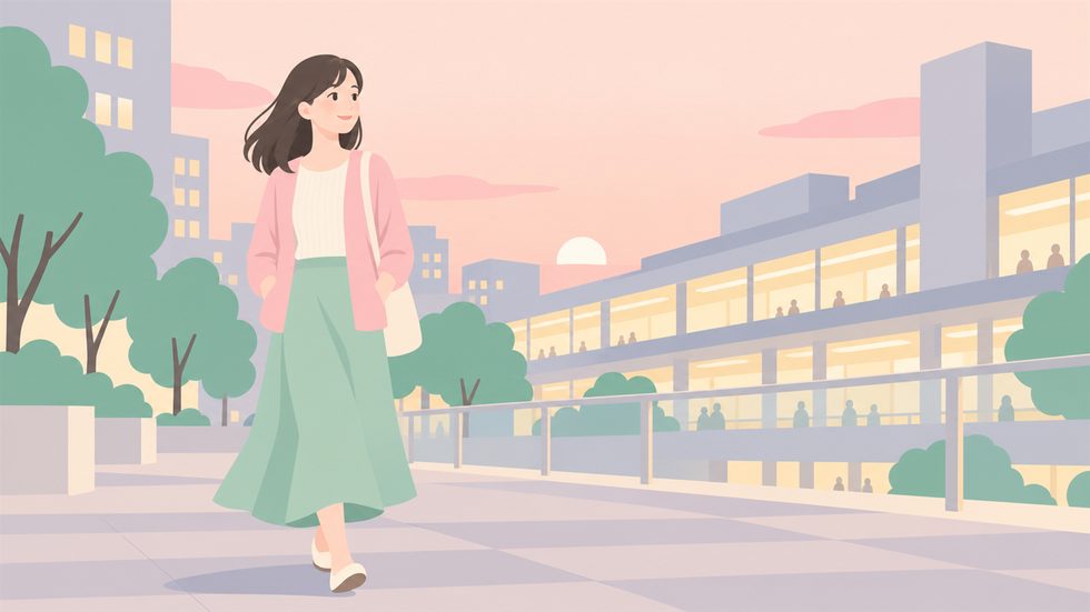 仙台駅前の通勤風景(駅から徒歩1分)